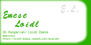 emese loidl business card